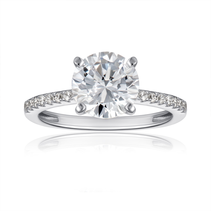 Серебряное кольцо с фианитами. Артикул SZDR01038-R/12/1