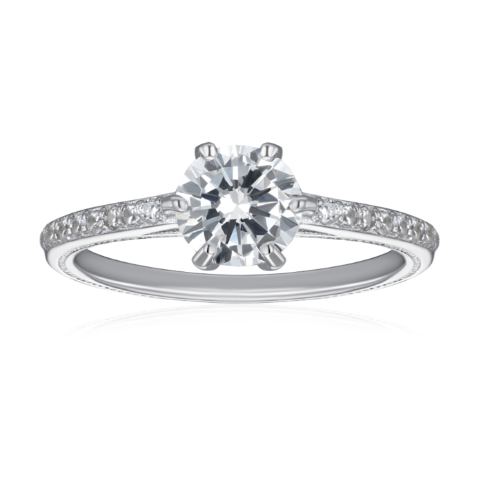 Серебряное кольцо с фианитами. Артикул SZDR01061-R/12/1