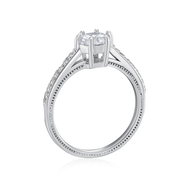 Серебряное кольцо с фианитами. Артикул SZDR01061-R/12/1