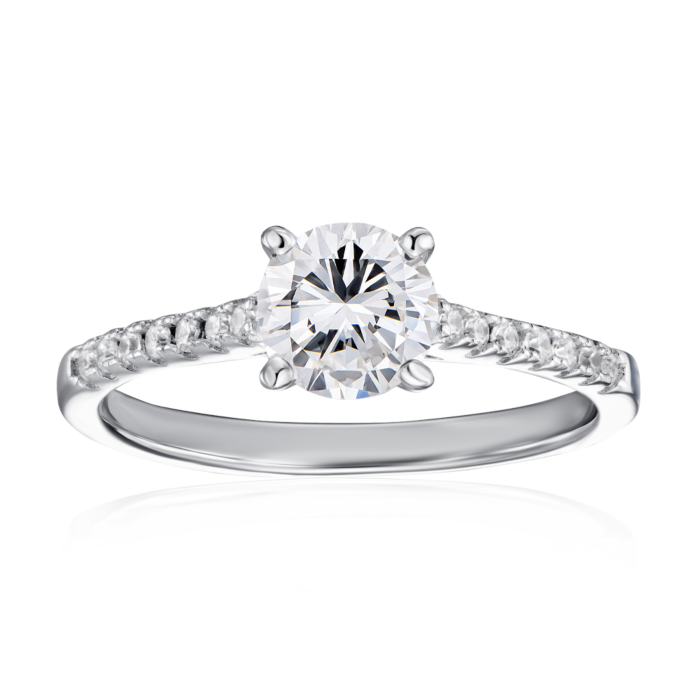 Серебряное кольцо с фианитами. Артикул SZDR01069-R/12/1