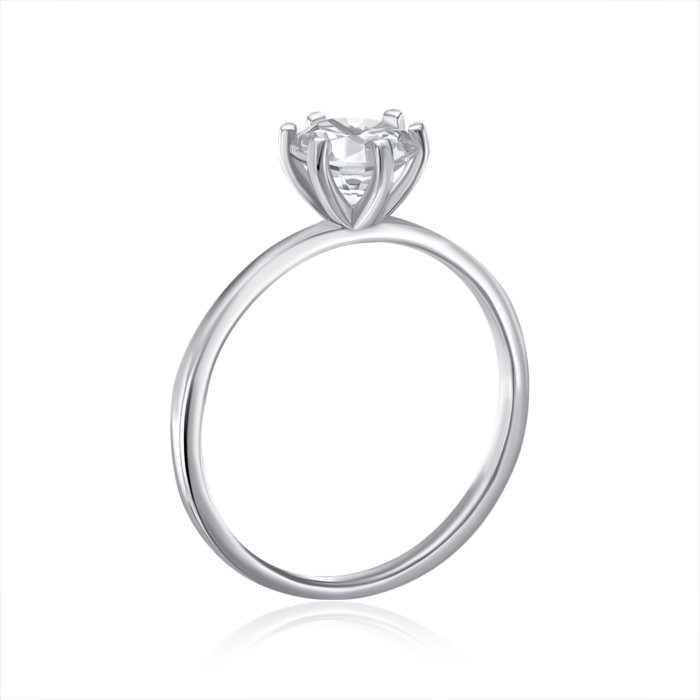 Срібна каблучка з фіанітом. Артикул SZDR01091-R/12/1