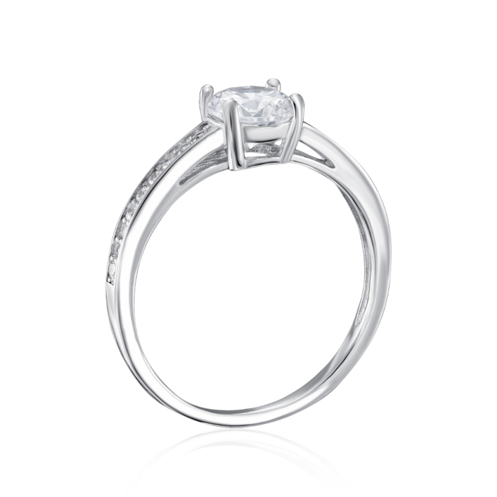 Срібна каблучка з фіанітами. Артикул SZDR01121-R/12/1