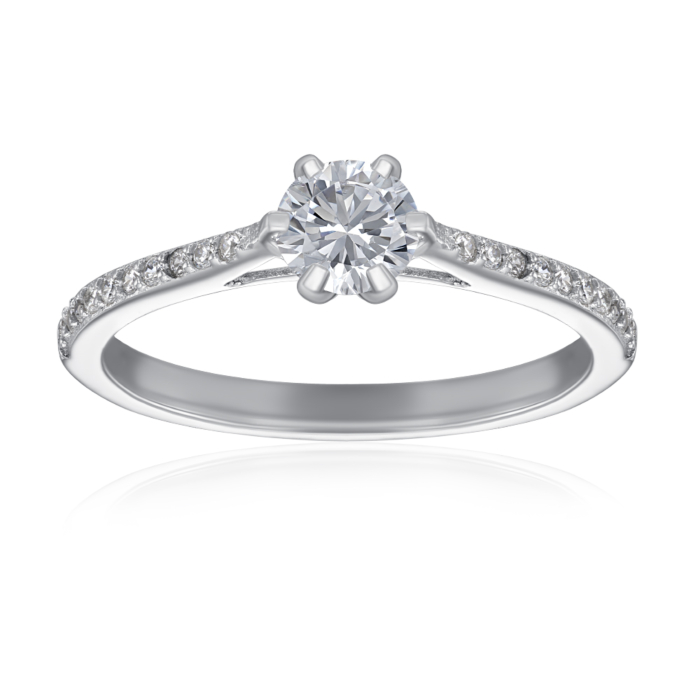 Серебряное кольцо с фианитами. Артикул SZDR01138-R/12/1