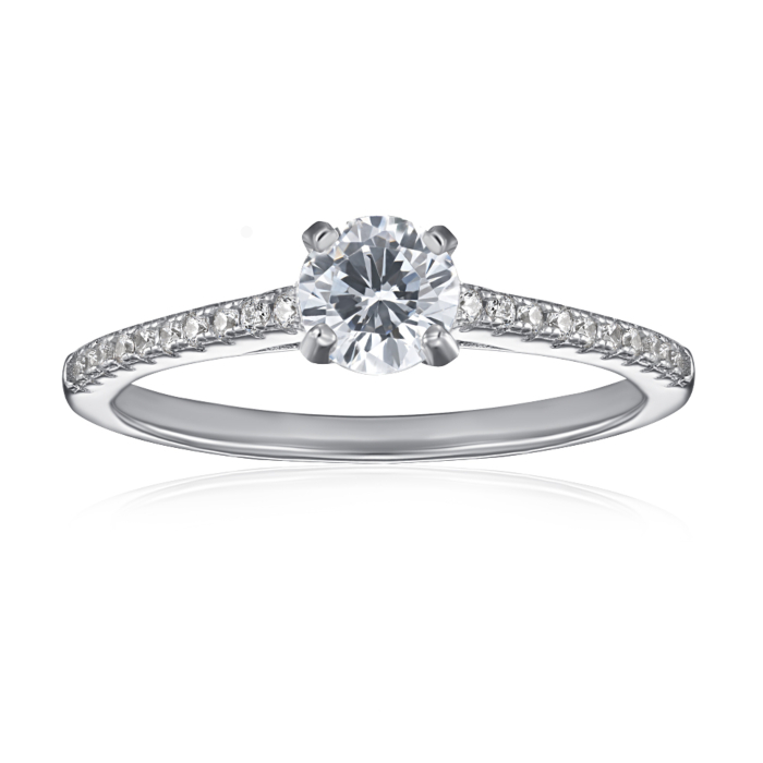 Серебряное кольцо с фианитами. Артикул SZDR01158-R/12/1