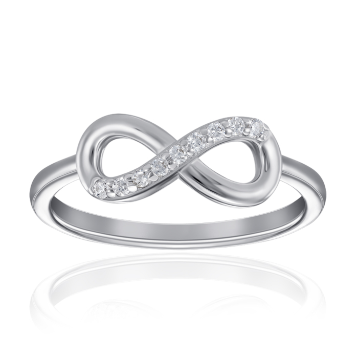 Срібна каблучка з фіанітами. Артикул SZDR01693-R/12/1