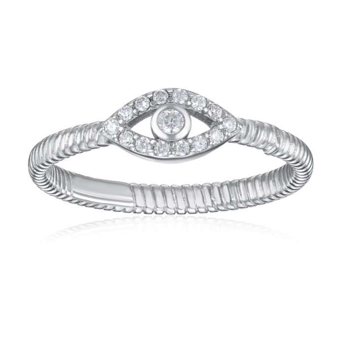 Серебряное кольцо с фианитами. Артикул SZDR04725-R/12/1