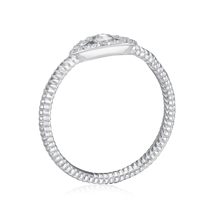 Серебряное кольцо с фианитами. Артикул SZDR04725-R/12/1