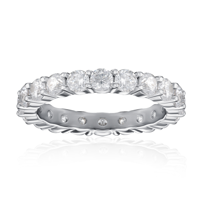 Серебряное кольцо с фианитами. Артикул SZDR05702-R/12/1