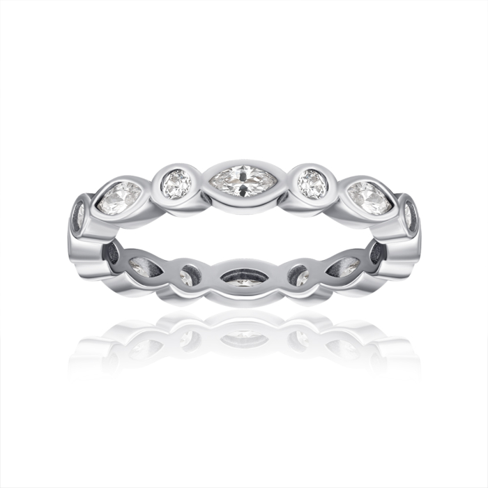 Срібна каблучка з фіанітами. Артикул SZDR05710-R/12/1