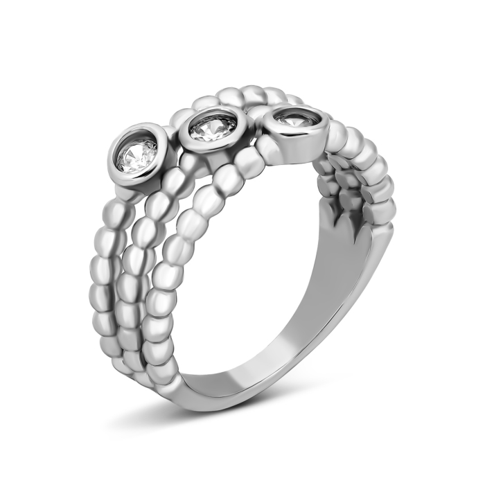 Срібна каблучка з фіанітами. Артикул UG5SZDR05827