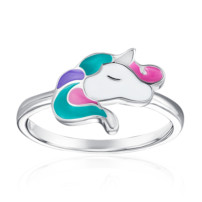 Срібна каблучка з емаллю. Артикул SZDR07758-R/12/4766