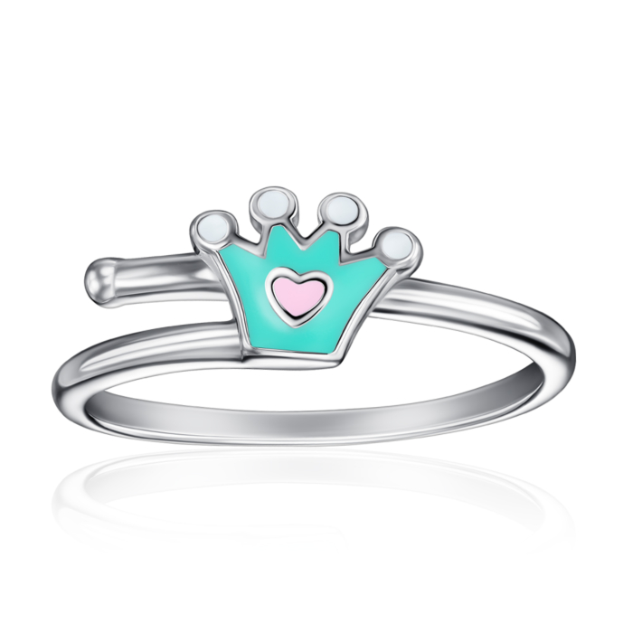 Срібна каблучка з емаллю. Артикул SZDR07804-R/12/4758