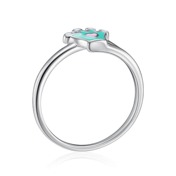 Срібна каблучка з емаллю. Артикул SZDR07804-R/12/4758