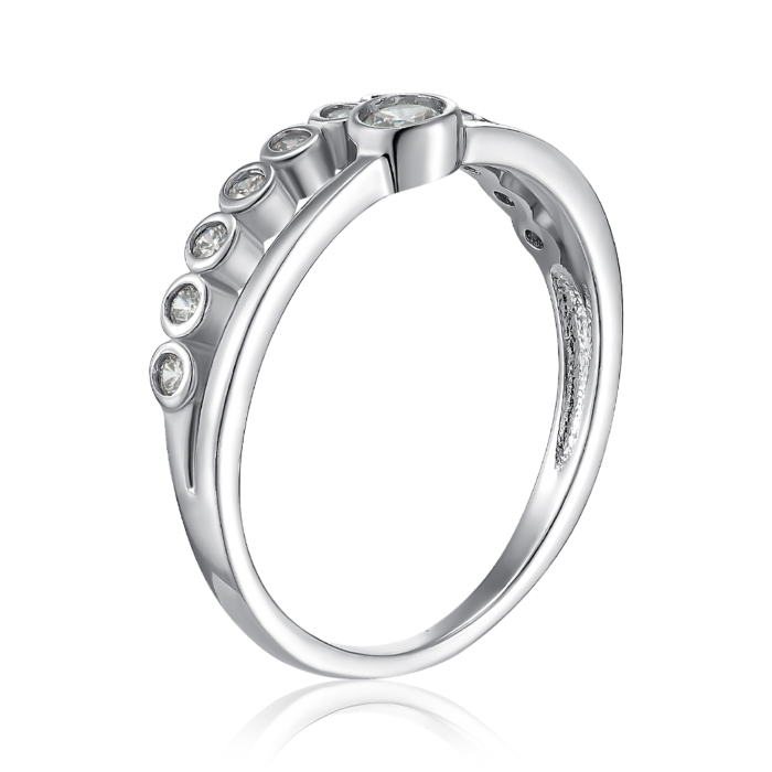 Серебряное кольцо с фианитами. Артикул SZDR09690-R/12/1
