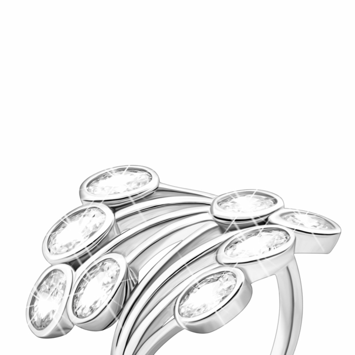 Серебряное кольцо с фианитами. Артикул UG5SZDR09703