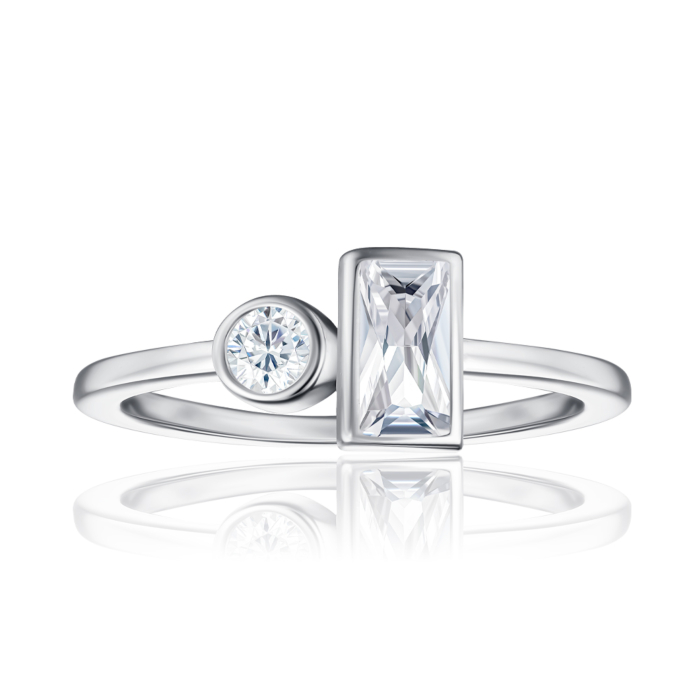 Срібна каблучка з фіанітами SZDR09713-R/12/1