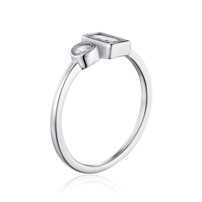 Срібна каблучка з фіанітами SZDR09713-R/12/1