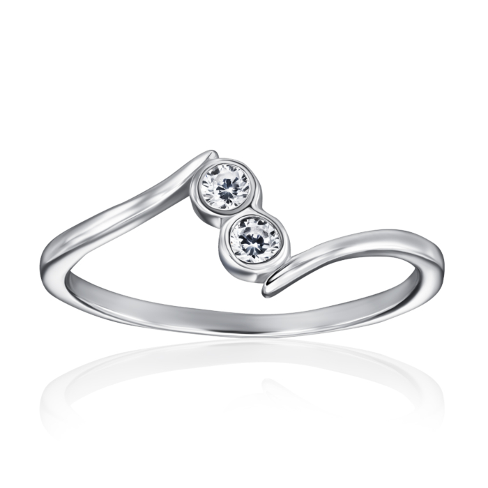 Серебряное кольцо с фианитами. Артикул SZDR09720-R/12/1