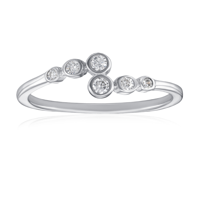 Серебряное кольцо с фианитами. Артикул SZDR09724-R/12/1