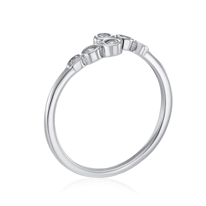 Серебряное кольцо с фианитами. Артикул SZDR09724-R/12/1