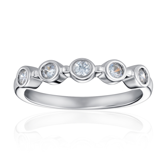 Серебряное кольцо с фианитами. Артикул SZDR09747-R/12/1