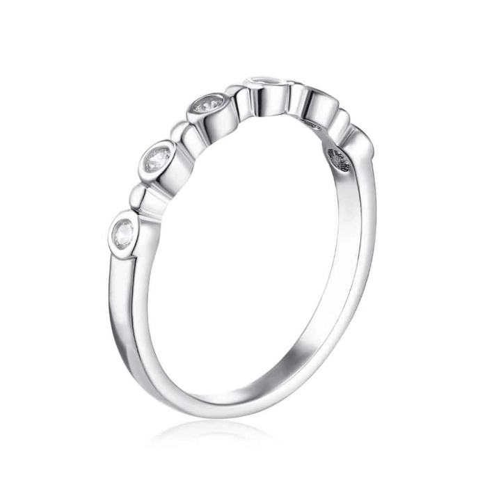 Срібна каблучка з фіанітами. Артикул SZDR09754-R/12/1