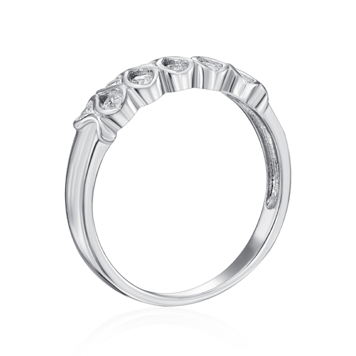 Серебряное кольцо с фианитами. Артикул SZDR09755-R/12/1