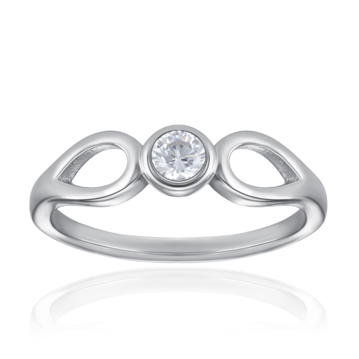 Серебряное кольцо с фианитом. Артикул SZDR09773-R/12/1