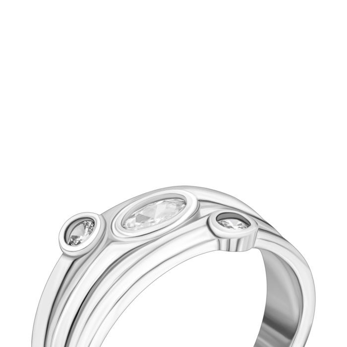 Серебряное кольцо с фианитами. Артикул UG5SZDR09812