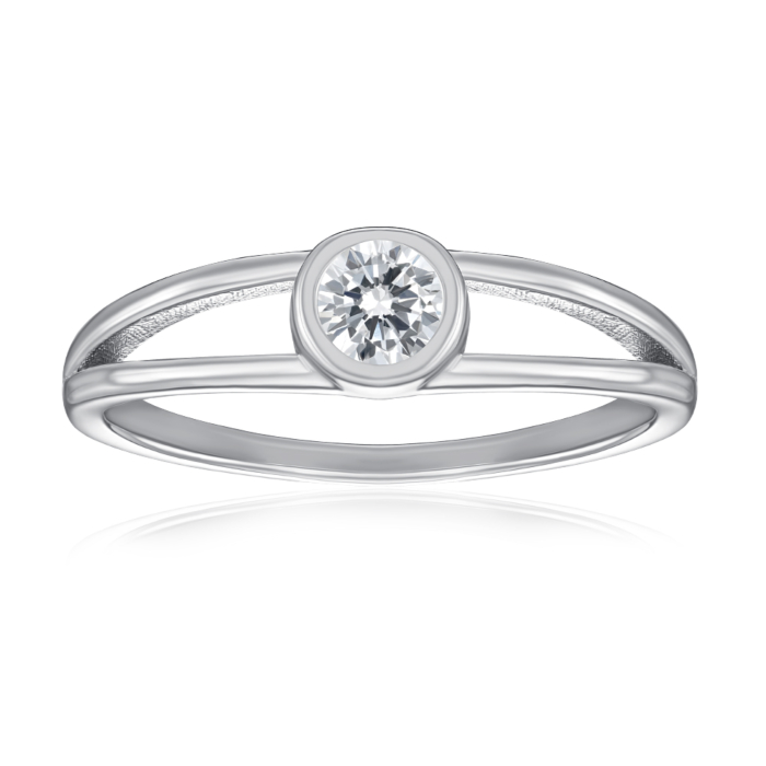 Серебряное кольцо с фианитом. Артикул SZDR09813-R/12/1