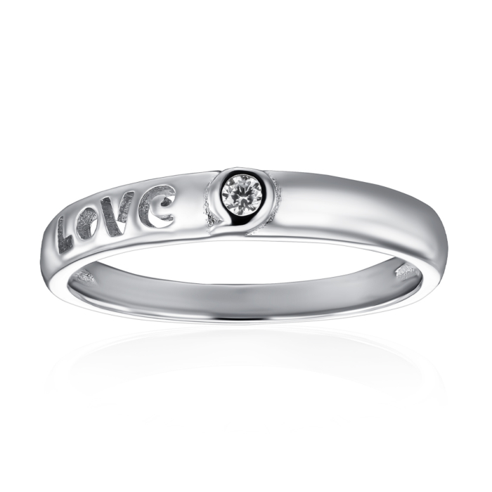 Серебряное кольцо с фианитом. Артикул SZDR09814-R/12/1