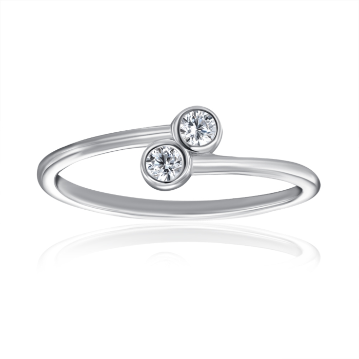 Серебряное кольцо с фианитами. Артикул SZDR09815-R/12/1