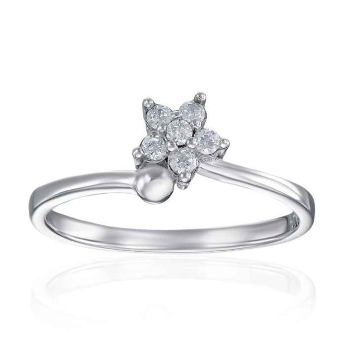 Серебряное кольцо с фианитами. Артикул SZDR10199-R/12/1