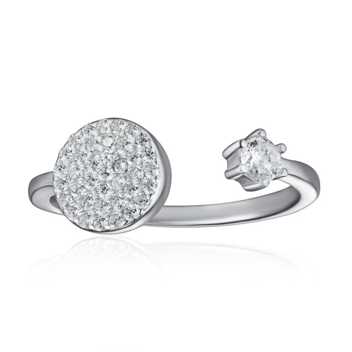Кольцо из серебра  с фианитами SZDR10290-R/12/1