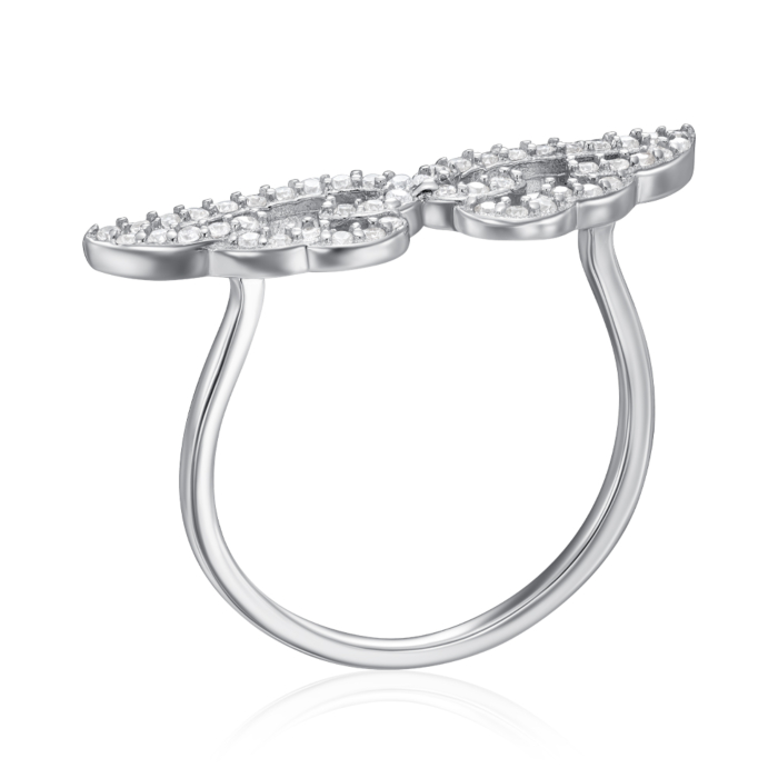 Срібна каблучка з фіанітами. Артикул SZDR10292-R/12/1