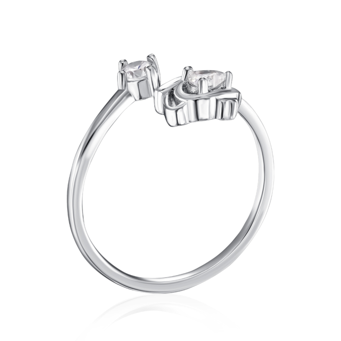 Срібна каблучка з фіанітами. Артикул SZDR10293-R/12/1