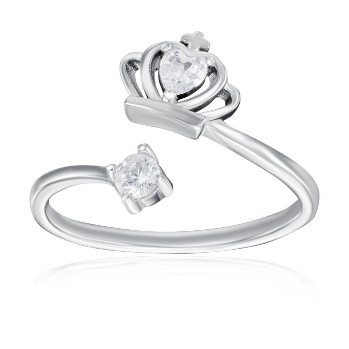 Срібна каблучка з фіанітами. Артикул SZDR10293-R/12/1