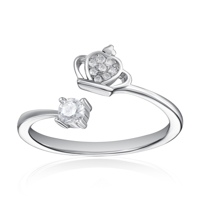 Серебряное кольцо с фианитами. Артикул SZDR10294-R/12/1