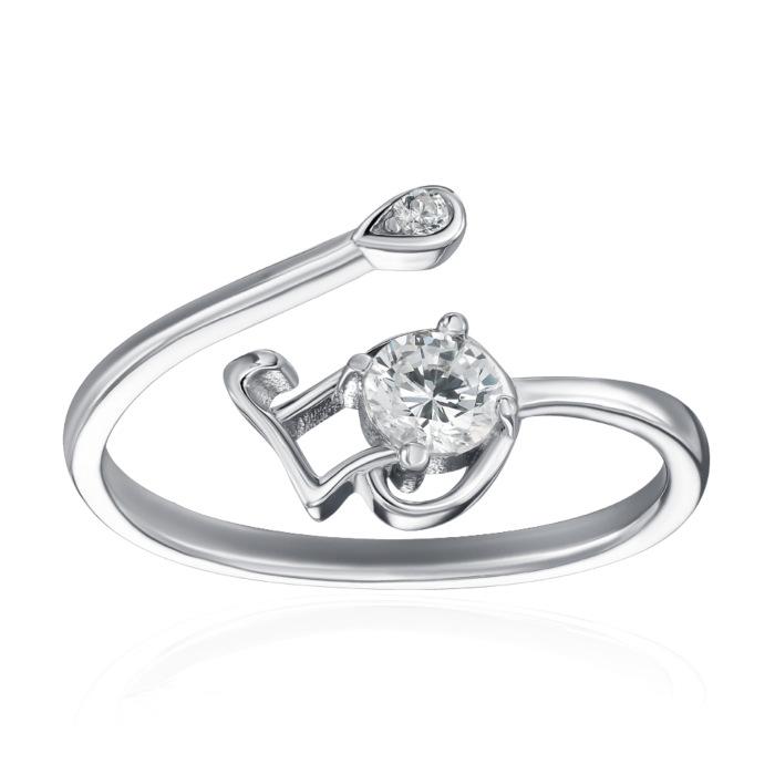 Серебряное кольцо с фианитами. Артикул SZDR10295-R/12/1