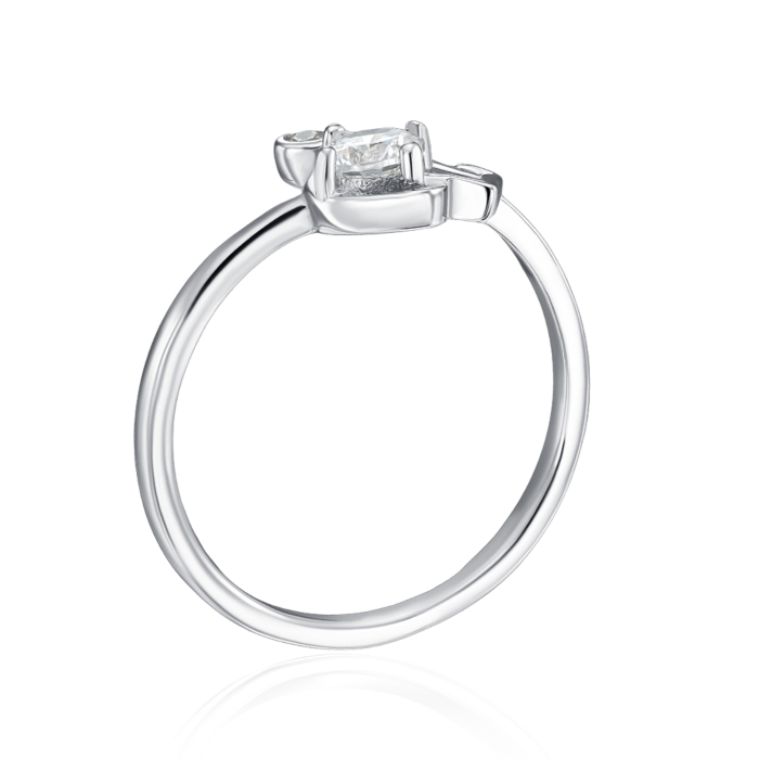 Серебряное кольцо с фианитами. Артикул SZDR10295-R/12/1