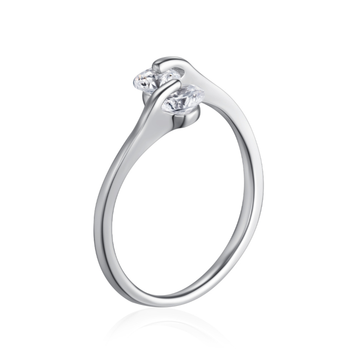 Серебряное кольцо с фианитами. Артикул SZDR10297-R/12/1