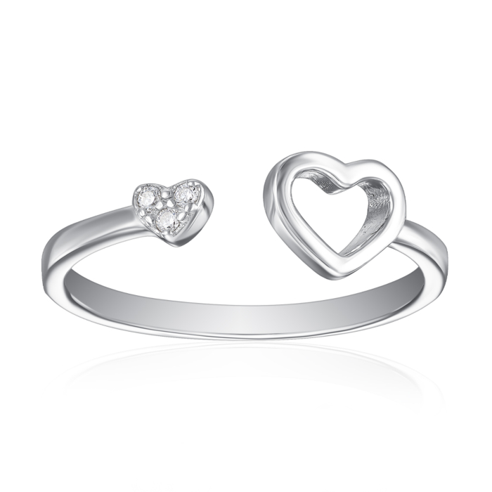 Срібна каблучка з фіанітами. Артикул SZDR10298-R/12/1