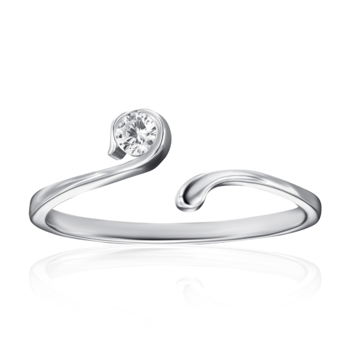 Серебряное кольцо с фианитом. Артикул SZDR10300-R/12/1