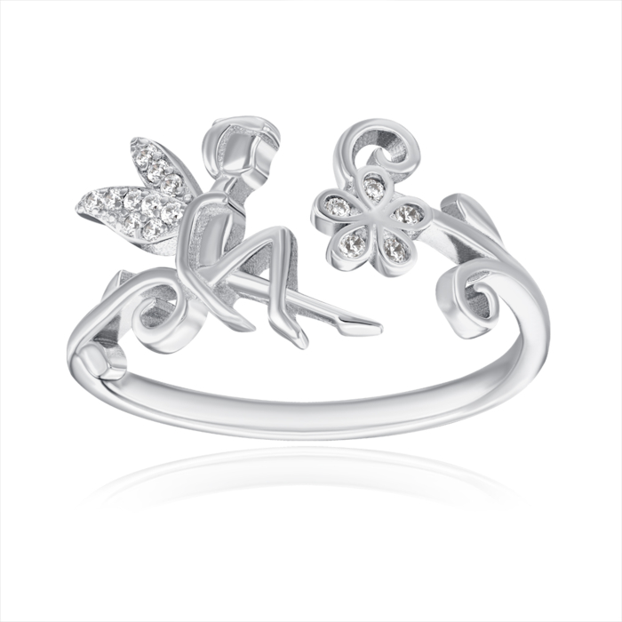 Серебряное кольцо с фианитами. Артикул SZDR10311-R/12/1