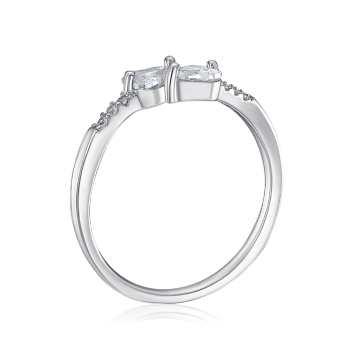 Срібна каблучка з фіанітами. Артикул SZDR10318-R/12/1