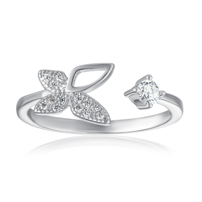 Серебряное кольцо с фианитами. Артикул SZDR10319-R/12/1