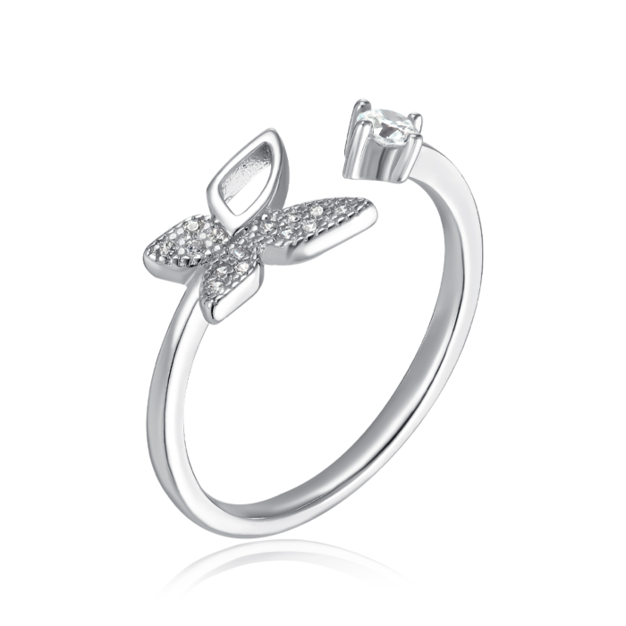 Серебряное кольцо с фианитами. Артикул SZDR10319-R/12/1