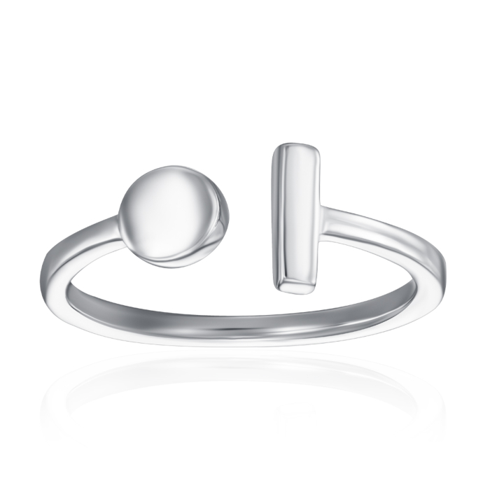 Срібна каблучка без вставки. Артикул SZDR10322-R/12