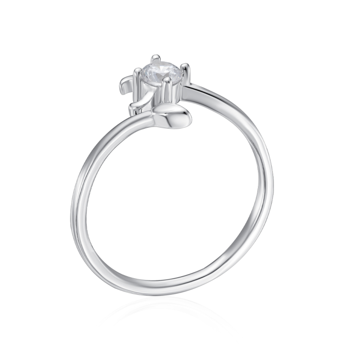 Серебряное кольцо с фианитом. Артикул SZDR10323-R/12/1