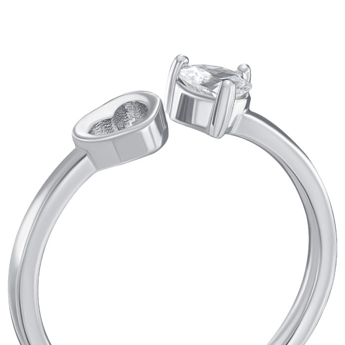 Серебряное кольцо с фианитом. Артикул SZDR10324-R/12/1